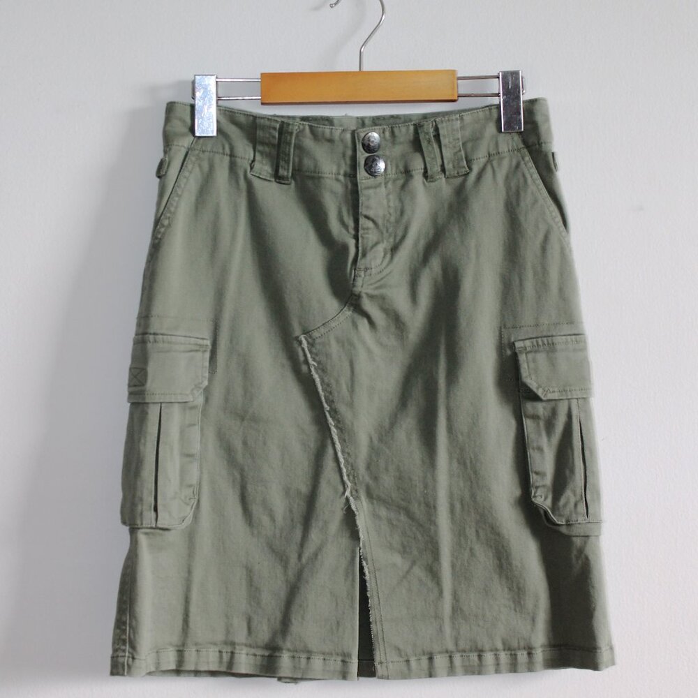 90s - y2k Vintage Nevada (Wal-Mart) Cargo Midi Skirt 28"